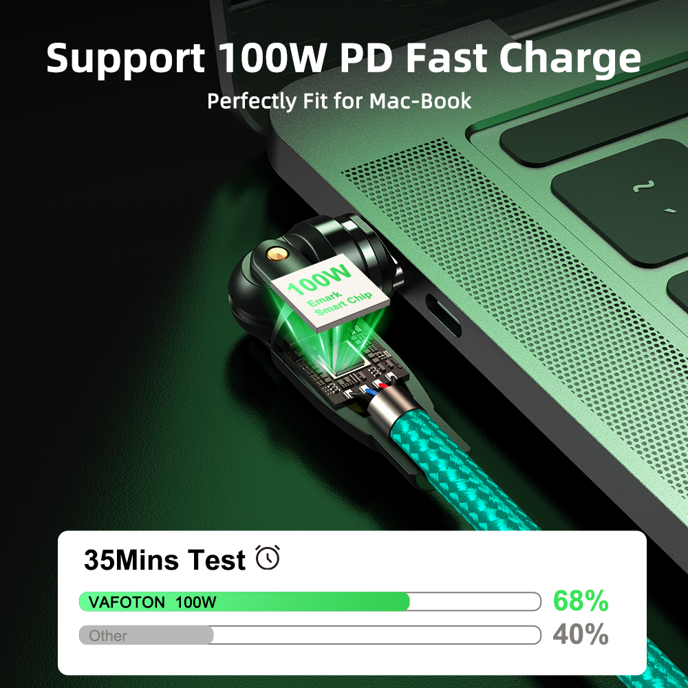 VAFOTON 9PIN 100W Magnetic Cable Green