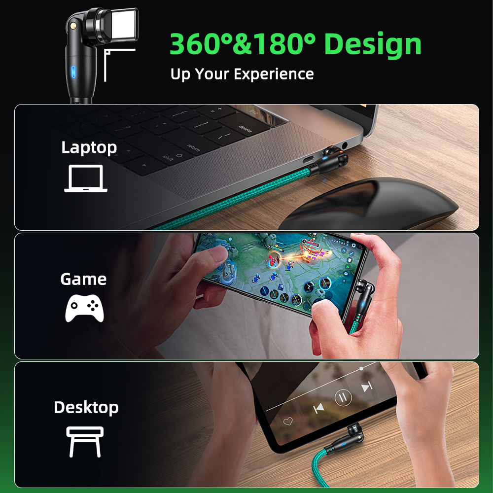 VAFOTON 9PIN 100W Magnetic Cable Green
